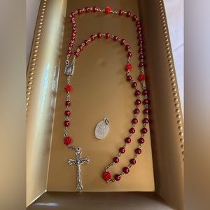 Red Rosary + Holy Charm
